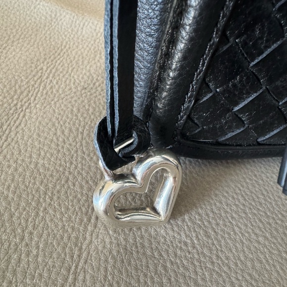 Brighton Black Braided Leather Crossbody Bag - Picture 5 of 9